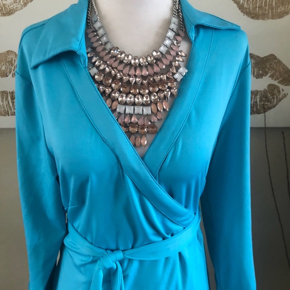 ❗️SOLD❗️Julie Brown Jersey Knit Wrap Dress - Picture 5 of 10